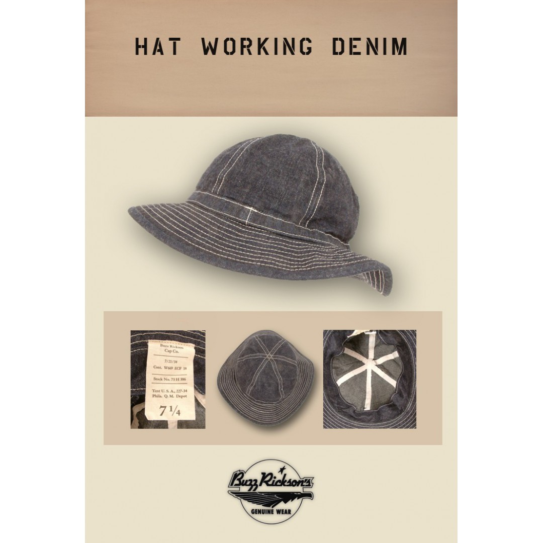 HAT, WORKING, DENIM 'DAISY MAE'