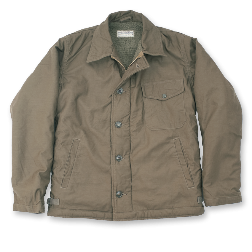 US NAVY A2 DECK JACKET OLIVE