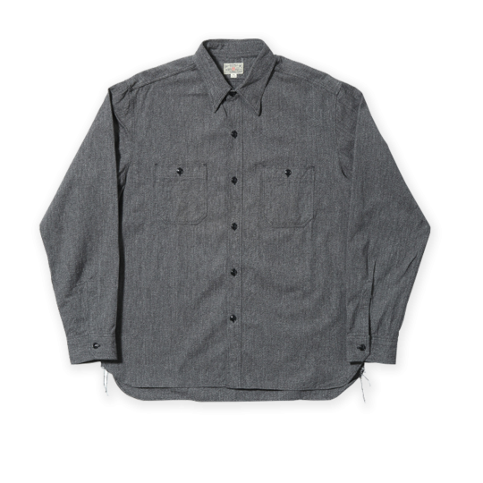 MOCK-TWIST CHAMBRAY, BLACK