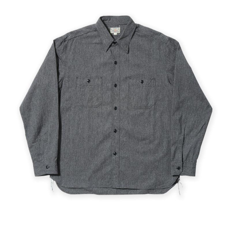 MOCK-TWIST CHAMBRAY, BLACK