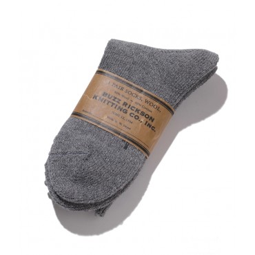Buzz Rickson Wool Socks Grey