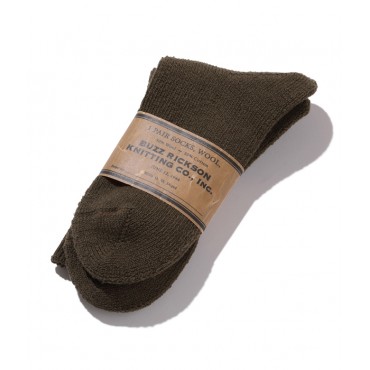 Buzz Rickson Wool Socks Olive